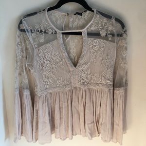 American Eagle Outfitters Lace Blouse Top